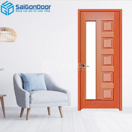 Cửa Gỗ HDF Veneer 6GL-Căm Xe 6-HDFV-SGD