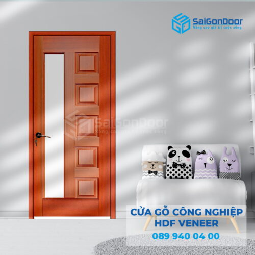 Cửa Gỗ HDF Veneer 6GL-Căm Xe 6-SGD
